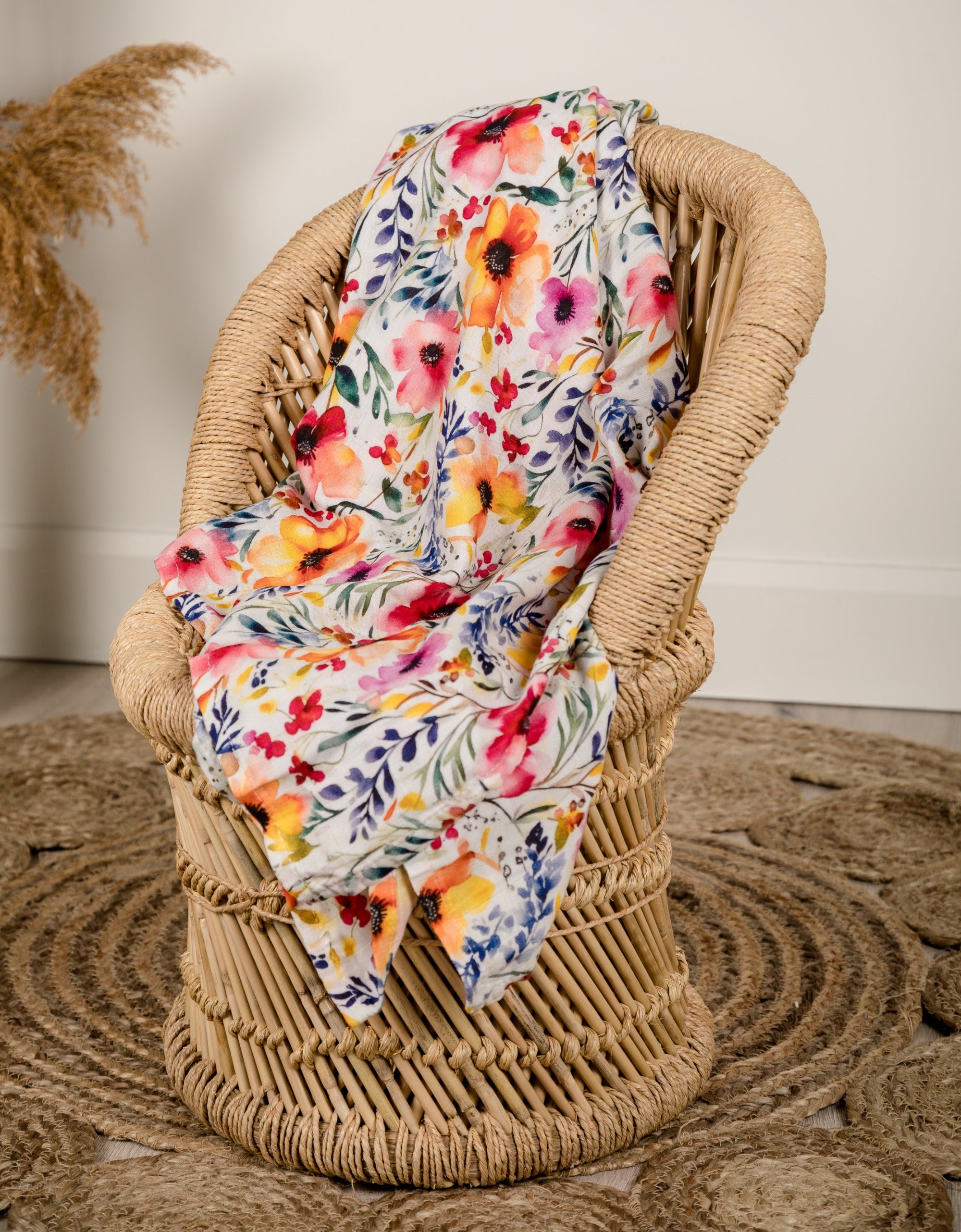 Floral Bamboo Baby Swaddle image 1
