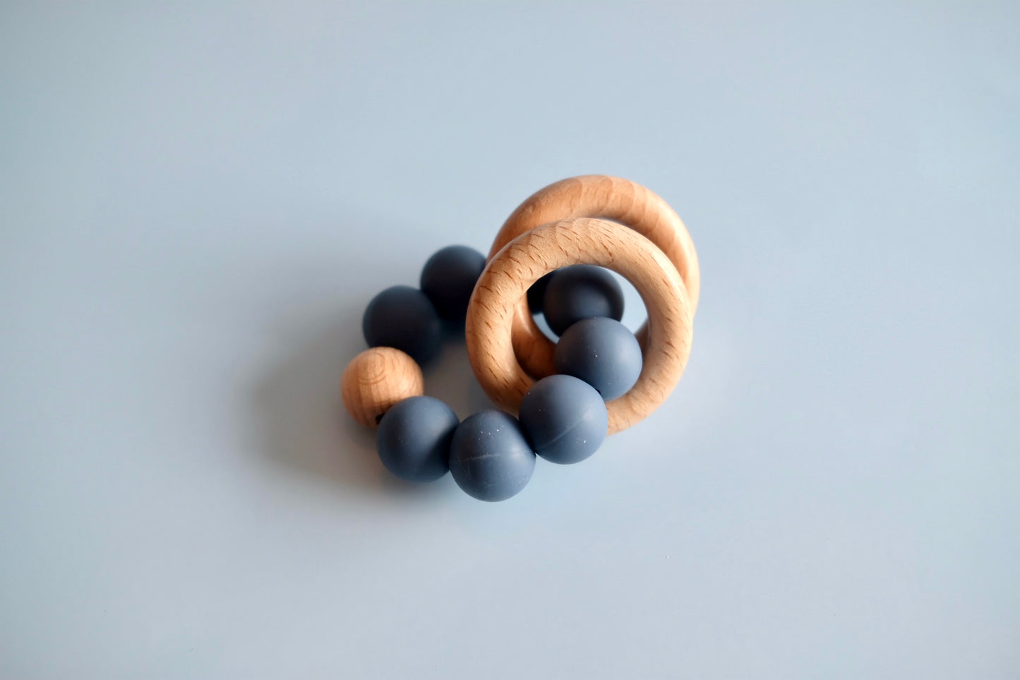 Wooden and silicone baby teether image 4