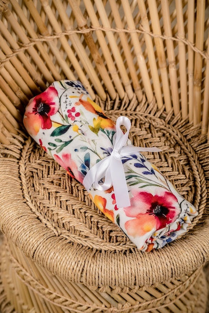 Couverture en bambou - Floral